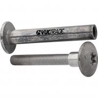 Product image: VUEBOLT CONCEALED THREAD BOLTS, M10 x 90-110mm, ZINC/NICKEL - CARD OF 2