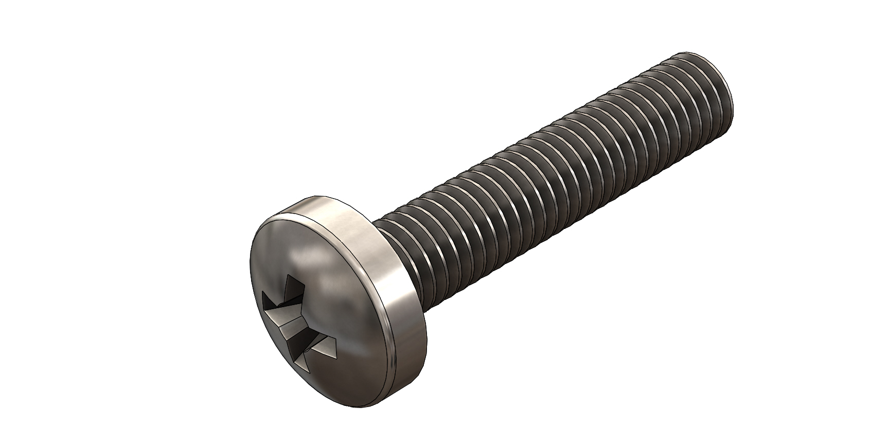 thumbnail image 2 of 100 X M3 X 4mm Machine Screws – Phillips Pan Head, A2 Stainless Steel, Metric, Plain Finish 2 of 3