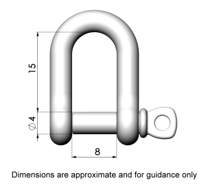 Product image: D-SHACKLES, 316, M4