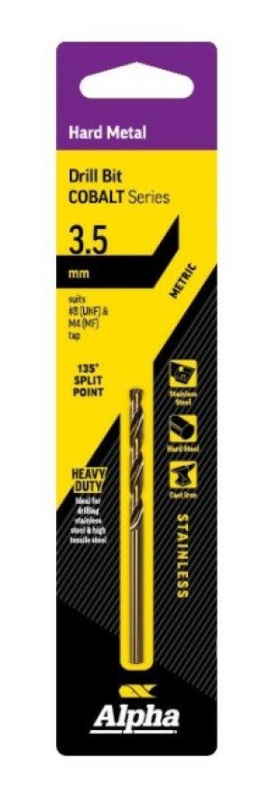Product image: 3.5mm Jobber Drill Bit - Cobalt Series
