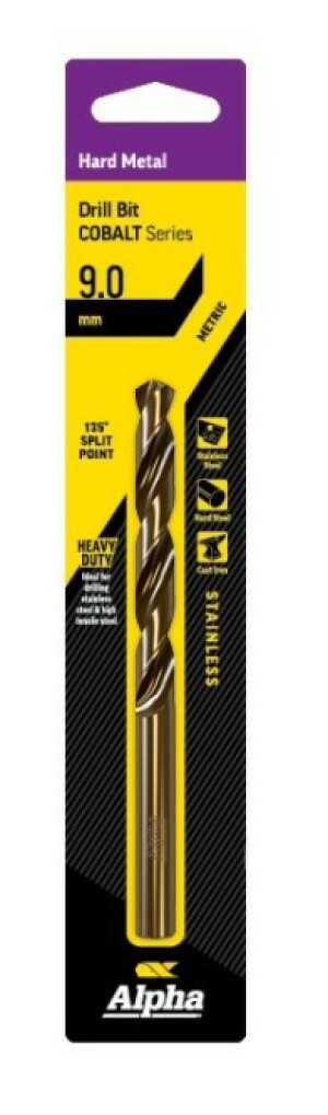 Product image: 9.0mm Jobber Drill Bit - Cobalt Series