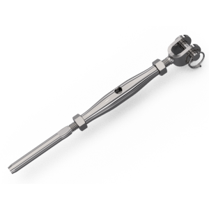 Product image: PIPE TURNBUCKLE, MINI, JAW/TERM, 316, M5X3.2