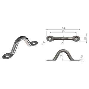 Product image: WIRE EYE STRAPS, 316, M5