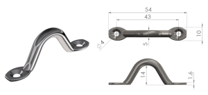 Product image: WIRE EYE STRAPS, 316, M5