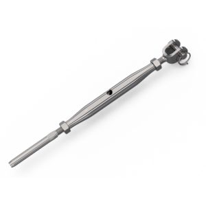 Product image: PIPE TURNBUCKLE, JAW/TERM, 316, M6x4.0