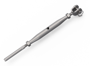Product image: PIPE TURNBUCKLE, JAW/TERM, 316, M6x4.0