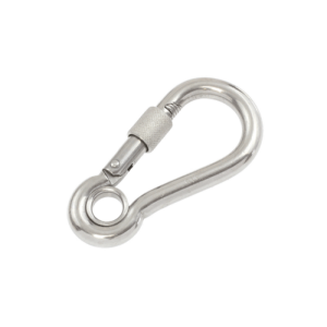 Product image: SPRING HOOK WITH EYE AND LOCK NUT, 316, M10