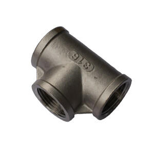 Product image: EQUAL TEE, F&F, 316, BSP, 1-1/2"