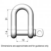 Product image: D-SHACKLES, 316, M6