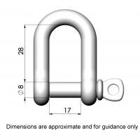 Product image: D-SHACKLES, 316, M8