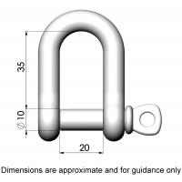 Product image: D-SHACKLES, 316, M10