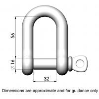 Product image: D-SHACKLES, 316, M16