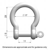 Product image: BOW SHACKLES, 316, M5