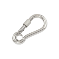 Product image: SPRING HOOK WITH EYE AND LOCK NUT, 316, M10