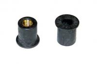 Product image: RUBBER NUT INSERT (WELL NUT), BRASS, M4 (0.4 - 4.0)