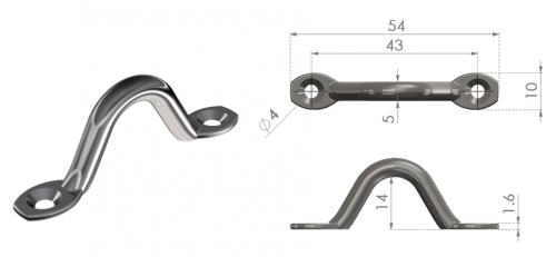 Eye Strap M5 Image and Dims