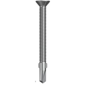 Product image: SCREWS, SELF DRILLING, CSK, SQ, WINGS, BI-METAL ,304, 12g x 60