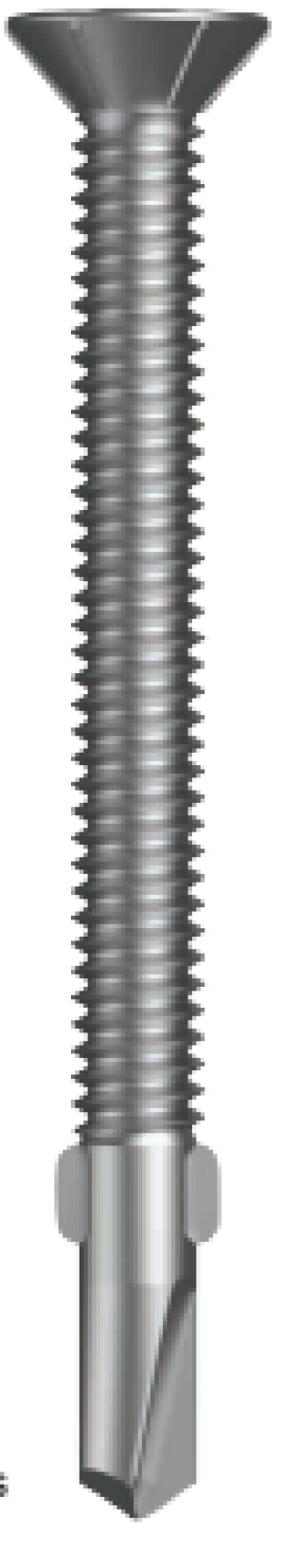 Product image: SCREWS, SELF DRILLING, CSK, SQ, WINGS, BI-METAL ,304, 12g x 60