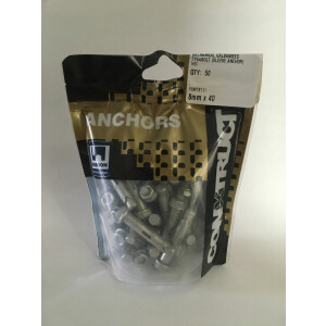 Product image: TYGA BOLT / SLEEVE ANCHOR / DYNABOLT, MGAL, 8MM X 40 -- PACK of 50