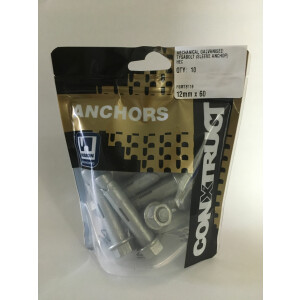 Product image: TYGA BOLT / SLEEVE ANCHOR / DYNABOLT, MGAL, 12MM X 60 -- PACK of 10