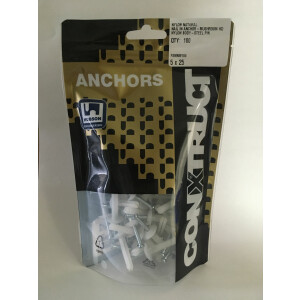 Product image: NAIL-IN ANCHOR, NYLON, MUSHROOM, 5 X 25 -- PACK of 100