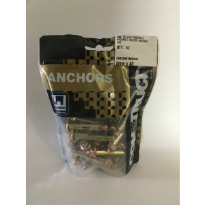 Product image: TYGA BOLT / SLEEVE ANCHOR / DYNABOLT, ZYP, 8MM X 40 -- PACK of 50