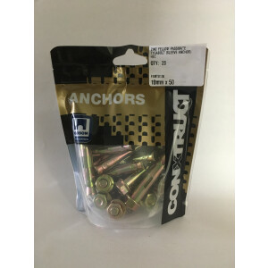 Product image: TYGA BOLT / SLEEVE ANCHOR / DYNABOLT, ZYP, 10MM X 50 -- PACK of 20