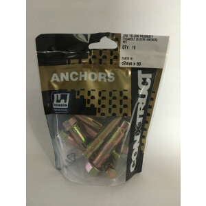 Product image: TYGA BOLT / SLEEVE ANCHOR / DYNABOLT, ZYP, 12MM X 60 -- PACK of 10