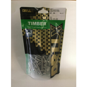 Product image: WAFER SELF DRILLING TIMBER  SCREW, T17, CL3, PHILLIPS, 10G(4.8) X 35 -- PACK of 200