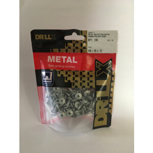 Product image: BUTTON WAFER SELF DRILLING SCREW, CL3, PHILLIPS, 8G (4.2) X 12 -- PACK of 200