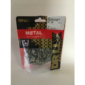 Product image: BUTTON WAFER SELF DRILLING SCREW, CL3, PHILLIPS, 8G(4.2) X 16 -- PACK of 200