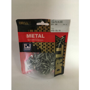 Product image: FLAT HEAD SELF DRILLING SCREW, CL3, PHILLIPS, 10G(4.8) X 16 -- PACK of 200