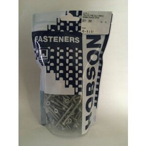 Product image: COUNTERSUNK TIMBER SCREW, SQUARE DRIVE, CL3, 8G(4.2) X 51 -- PACK of 200