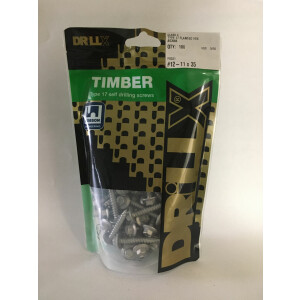 Product image: HEX FLANGE SELF DRILLING TIMBER SCREW, T17, CL4, 12G(5.5) X 35 -- PACK of 100