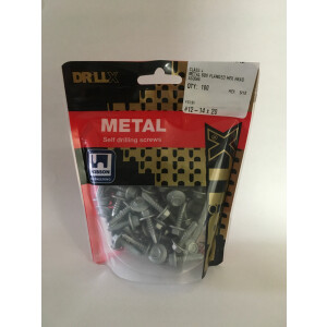 Product image: HEX FLANGE SELF DRILLING METAL SCREW, CL4, 12G(5.5) X 20 -- PACK of 100