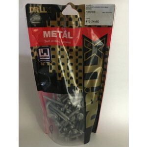 Product image: HEX FLANGE SELF DRILLING METAL SCREW, S500, CL4, 12G(5.5) X 50 -- PACK of 100