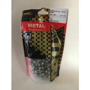 Product image: HEX FLANGE + SEAL SELF DRILLING METAL SCREW, CL4, 10G(4.8) X 25 -- PACK of 200