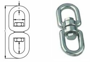 Product image: SWIVEL, EYE/EYE, 316, M8