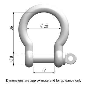 Product image: BOW SHACKLES, 316, M8