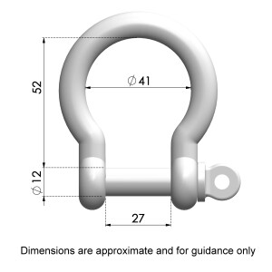 Product image: BOW SHACKLES, 316, M12