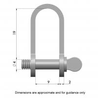 Product image: STRAP SHACKLE GR, 304, M4